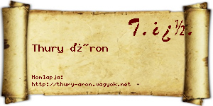 Thury Áron névjegykártya